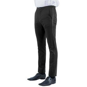 Men's Black Tuxedo Pants, Separates w/ Expandable Waistband, Black